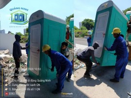 Hoàn thành bàn giao 10 nhà vệ sinh di động giá rẻ, chất lượng cho công trình The Holiday Hạ Long Quảng Ninh