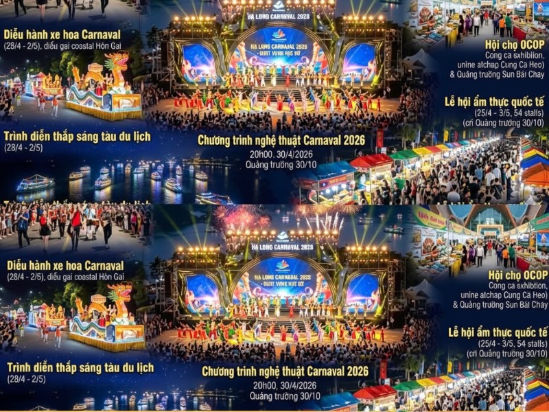 Hạ Long rực rỡ chào hè 2026 – 14 sự kiện bùng nổ tại Quảng Ninh